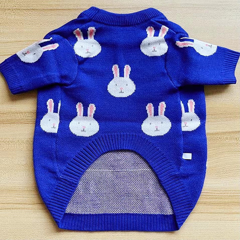 Autumn and winter trendy new knitted pet sweaters cross-border hot-selling cats and dogs warm and comfortable clothes Teddy clothing