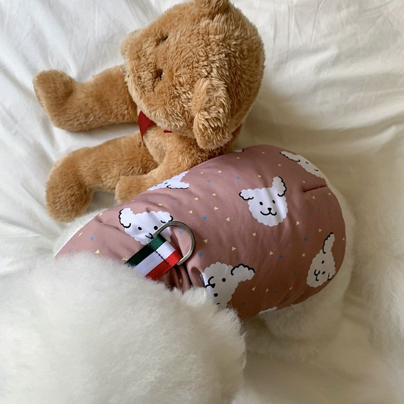 Bixin pet cotton coat can pull cats and small dogs Teddy Bichon Pomeranian autumn and winter clothes dog clothes winter