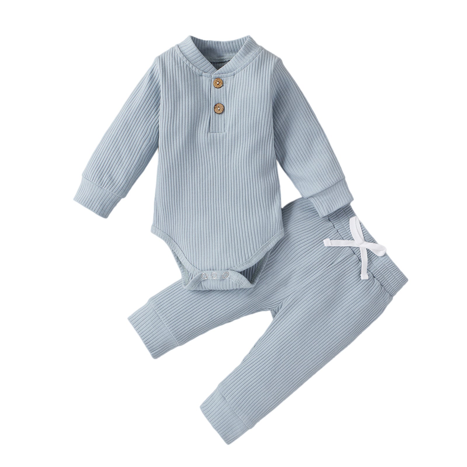 Baoxin children's clothing spring and autumn men and women baby infant cotton long-sleeved jumpsuit trousers home bottoming comfort suit