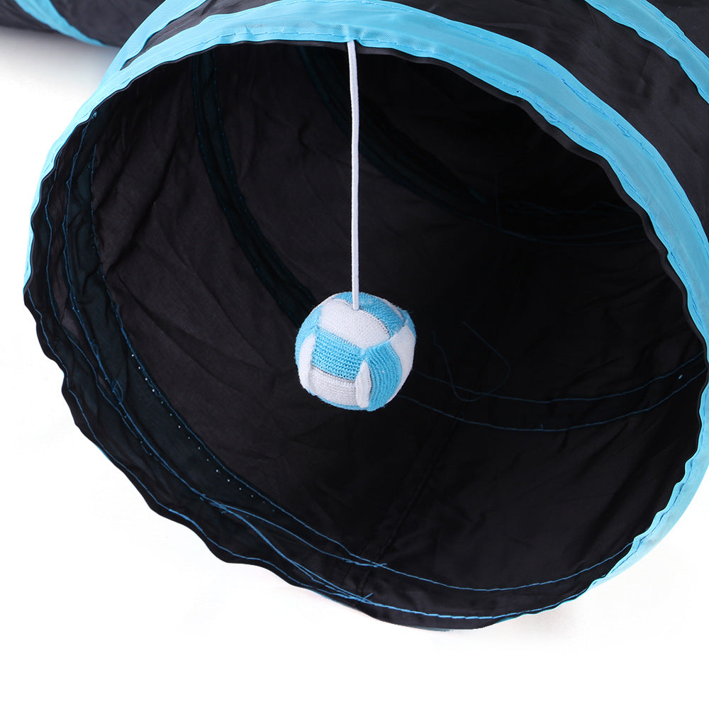 Manufacturer pet products cat single-layer tee tunnel intellectual cat toy drill barrel foldable cat channel
