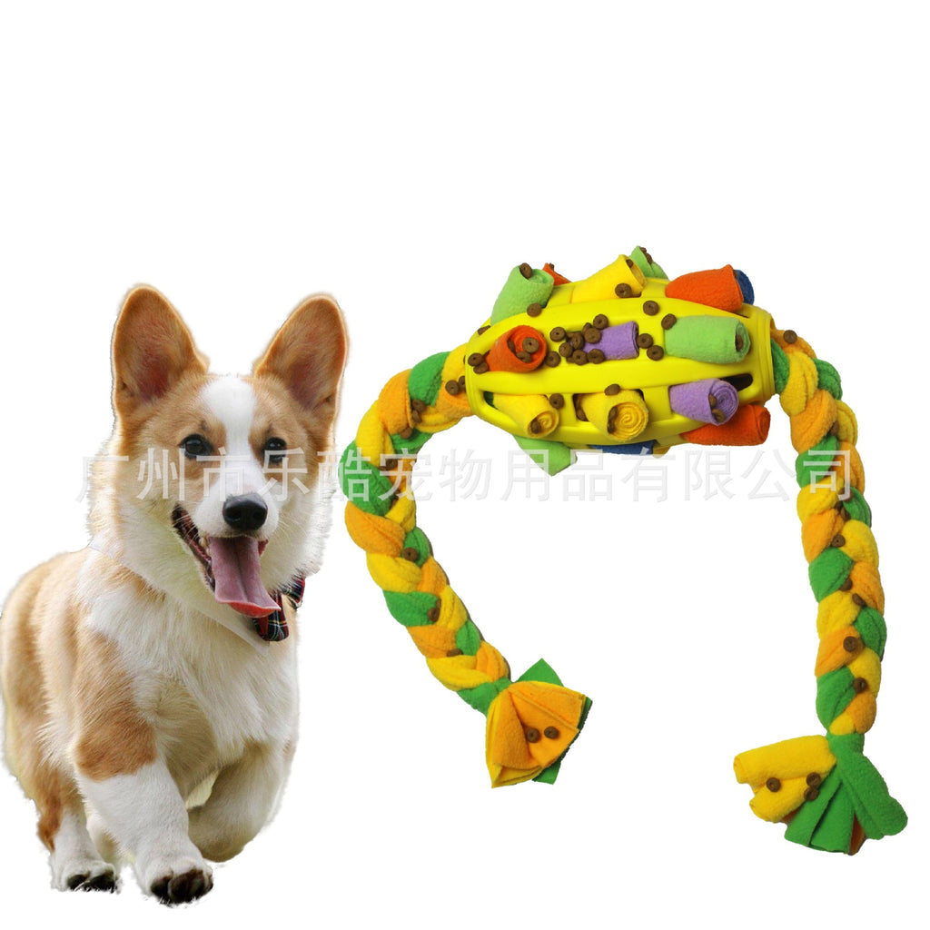 Cross-border new pet interactive football sniffing ball, dog sniffing toy ball, cat foraging for food and leaking food ball