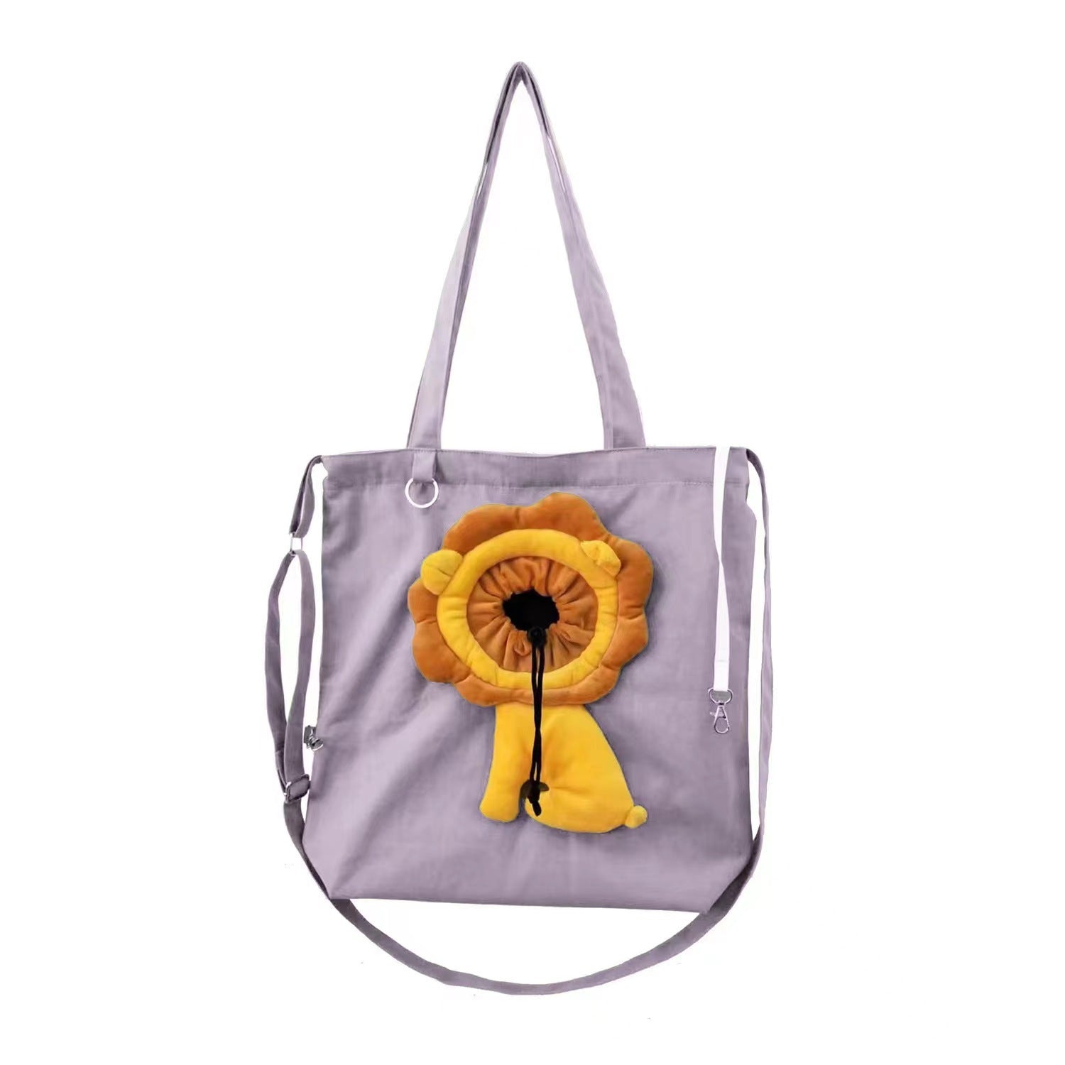 Pet go out backpack small lion cat pet bag canvas single shoulder strap zipper retractable kitten available
