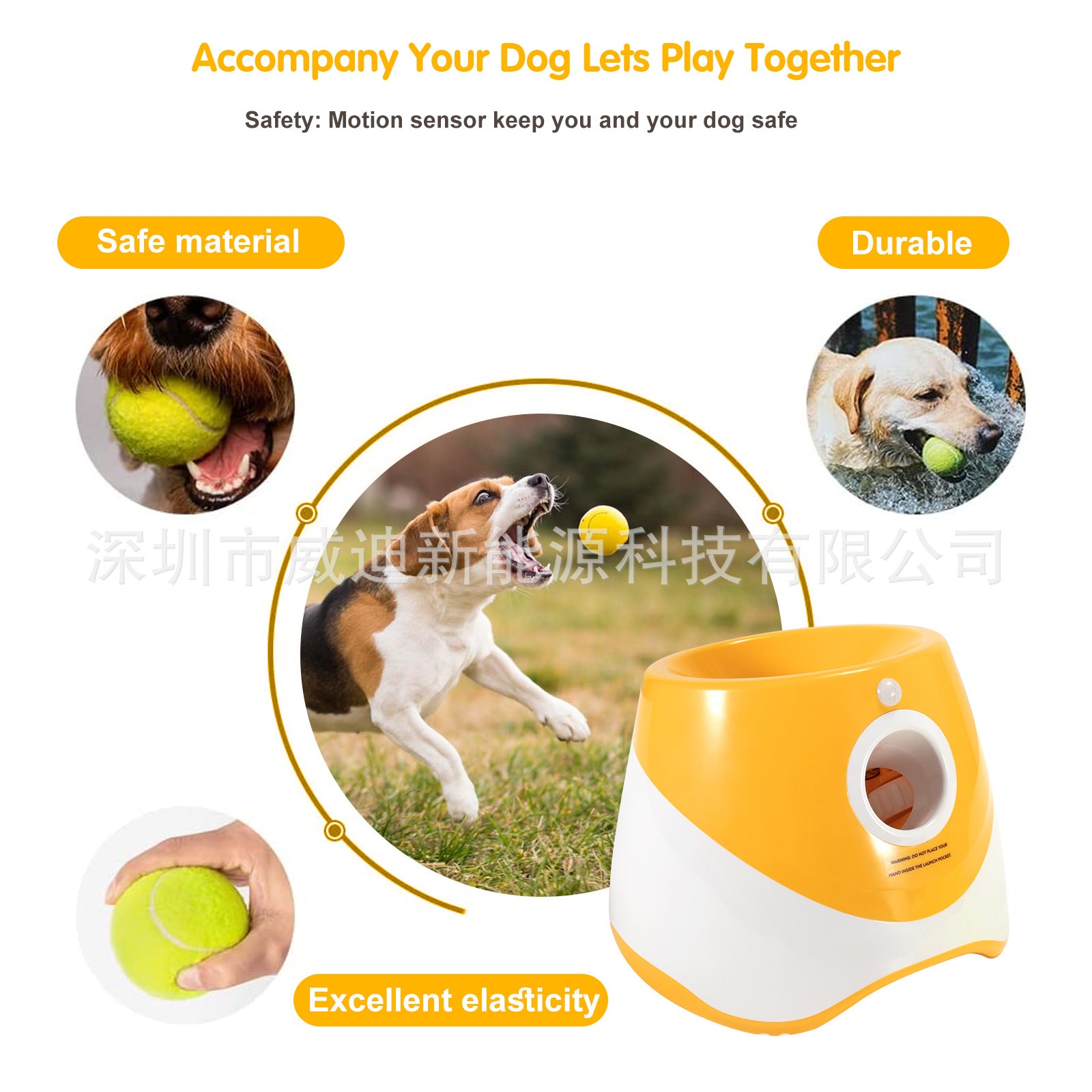 Cross-border pet ball throwing machine Pet cat and dog ball throwing machine 6 balls outdoor automatic dog ball launcher tennis ball pet toy