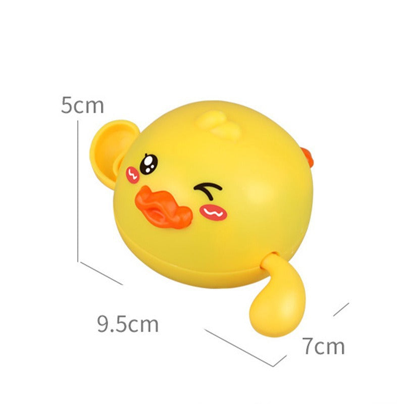 Douyin hot selling children's bathroom water swimming little penguin crab chain cool swim baby bath water toys