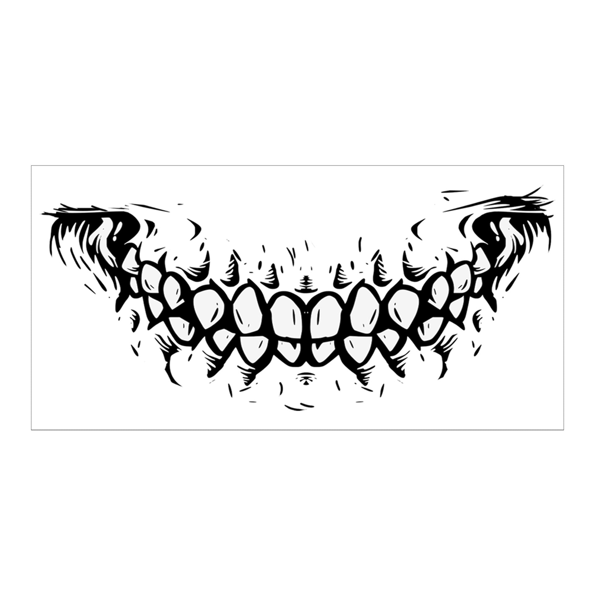 New foreign trade Halloween mouth tattoo stickers party horror makeup horror funny lip makeup DIY mouth stickers
