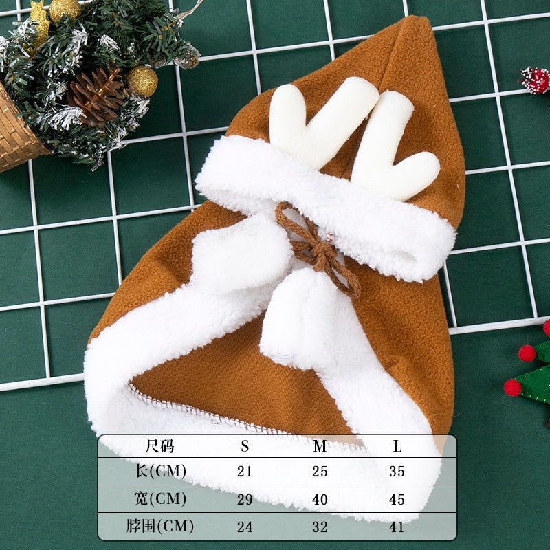 Cross-border cat headband hat scarf dog clothes cat cape headdress cloak Christmas funny pet supplies
