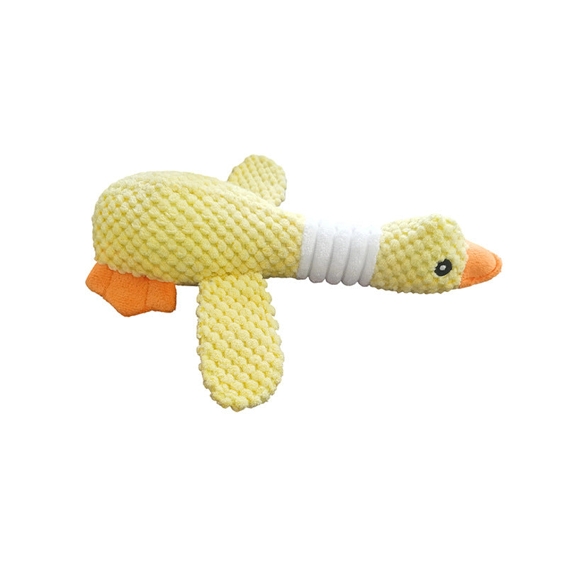 Spot dog toy plush sleeping duck chew-resistant teething sound-relieving small and medium-sized dog pet sound toy