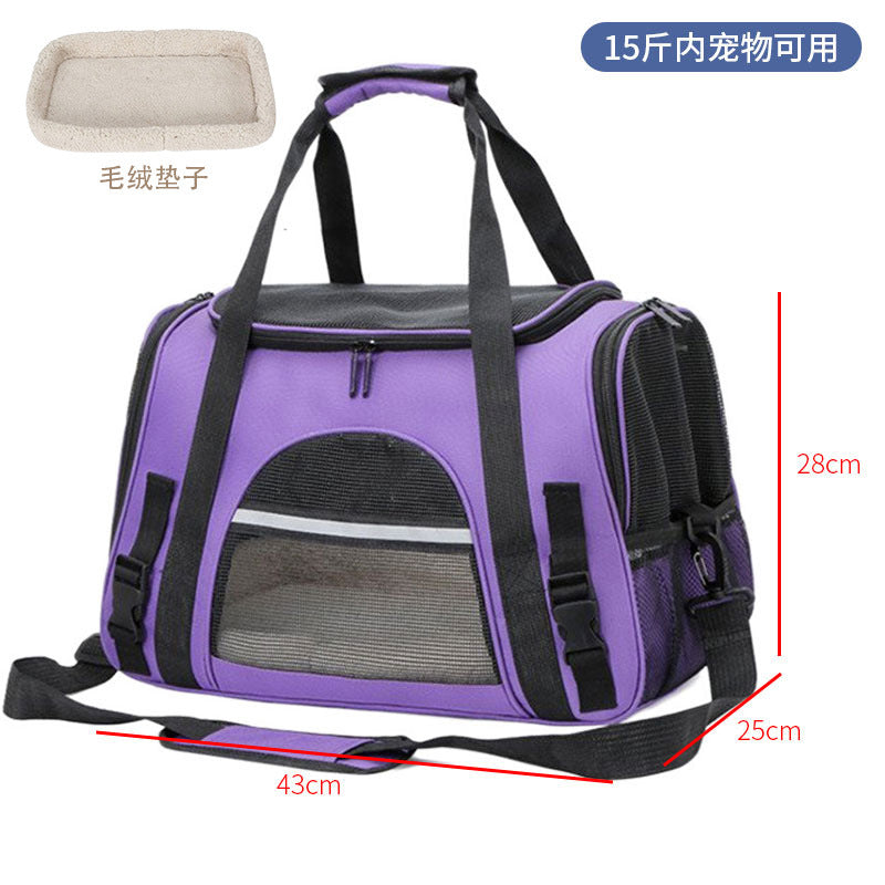 Spot pet bag portable breathable car cat bag hand-held foldable pet box multifunctional dog bag cross-border