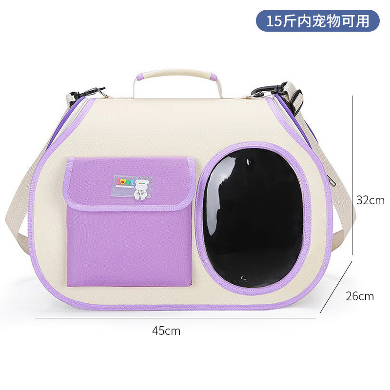Wholesale cat bag convenient pet folding pet bag cat breathable space capsule single shoulder portable dog backpack