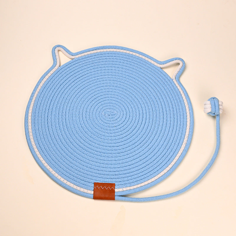 Cross-border wholesale cat scratching mat cotton rope toy ball pet sleeping cat scratching board round cat lying mat cat bed pet mat