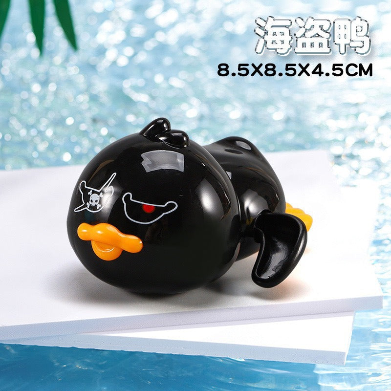 Douyin hot selling children's bathroom water swimming little penguin crab chain cool swim baby bath water toys