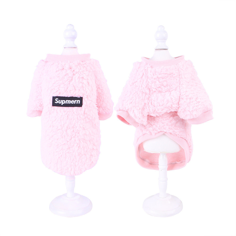 T Manufacturer New Pet Clothes Coral Fleece Puppy Clothes Cartoon Elk Dog Transformation Clothes Autumn and Winter