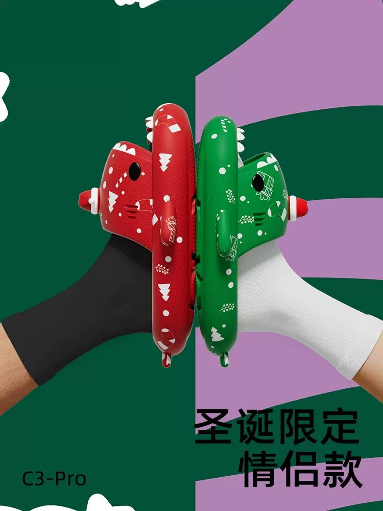 Cross-border Explosives Christmas Limited Shark Slippers Halloween Shark Slippers Female Summer Outer Wear Luminous Thick Bottom Anti-proof