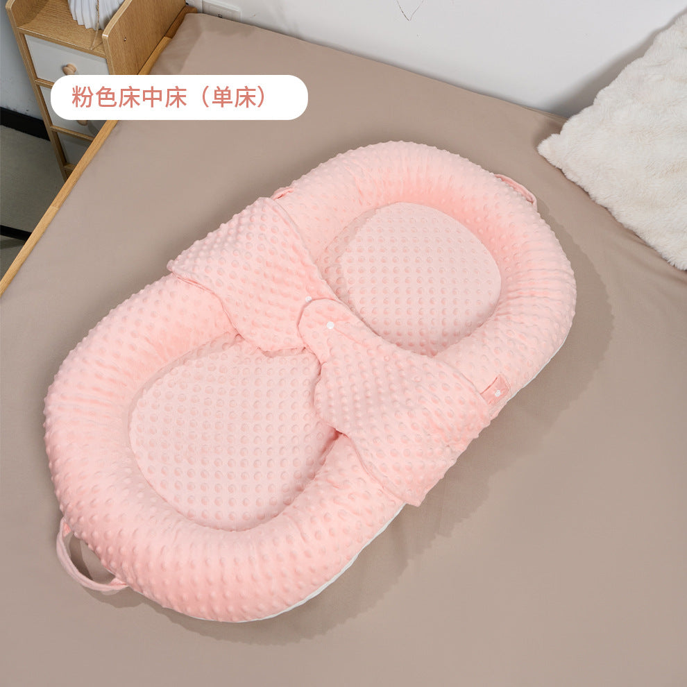 Bed in bed baby newborn anti-pressure baby 0-3 years old anti-startle lying sleeping artifact anti-choking milk vomiting sleeping mat sleeping nest