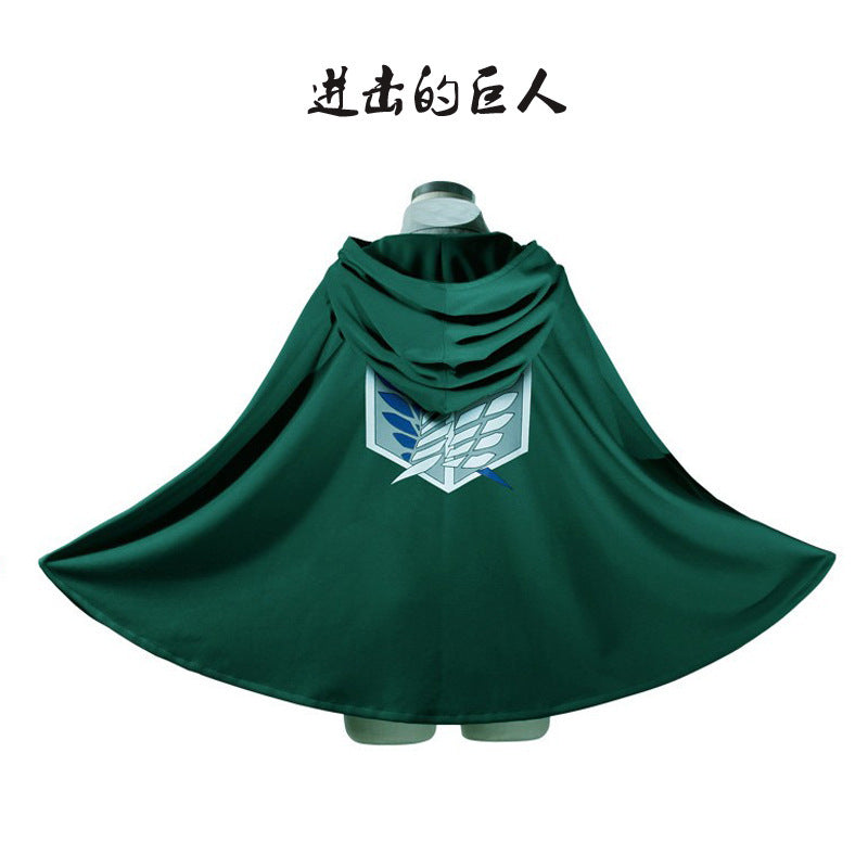 Attack on Titan cos suit Hulk Halloween cloak cape anime costume Survey Corps complete set