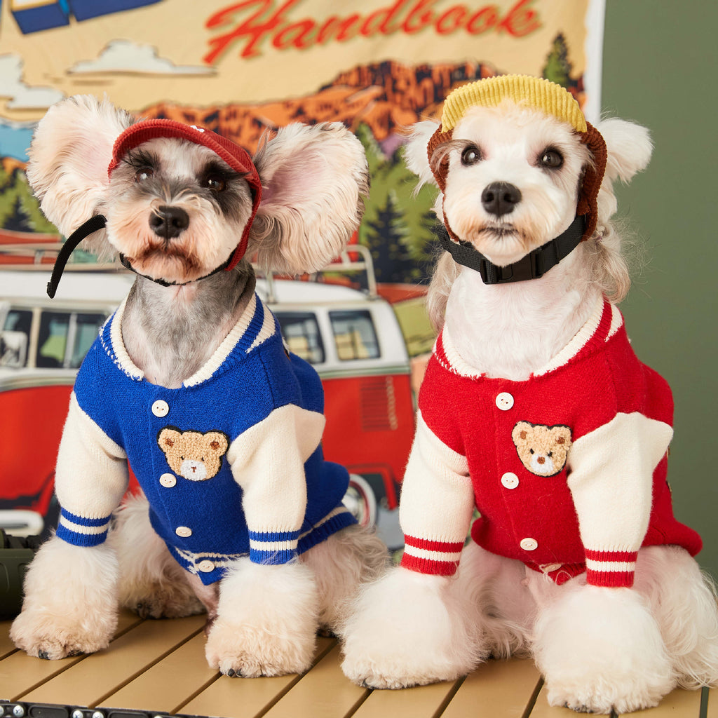 Clearance sale of dog clothes autumn and winter new style schnauzer, bichon, teddy, French bulldog handsome pet baseball uniform trend