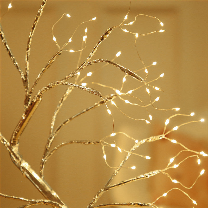 Amazon Creative LED Pearl Tree Light Gypsophila Birthday Gift Bedroom Christmas Decoration and Arrangement Night Light