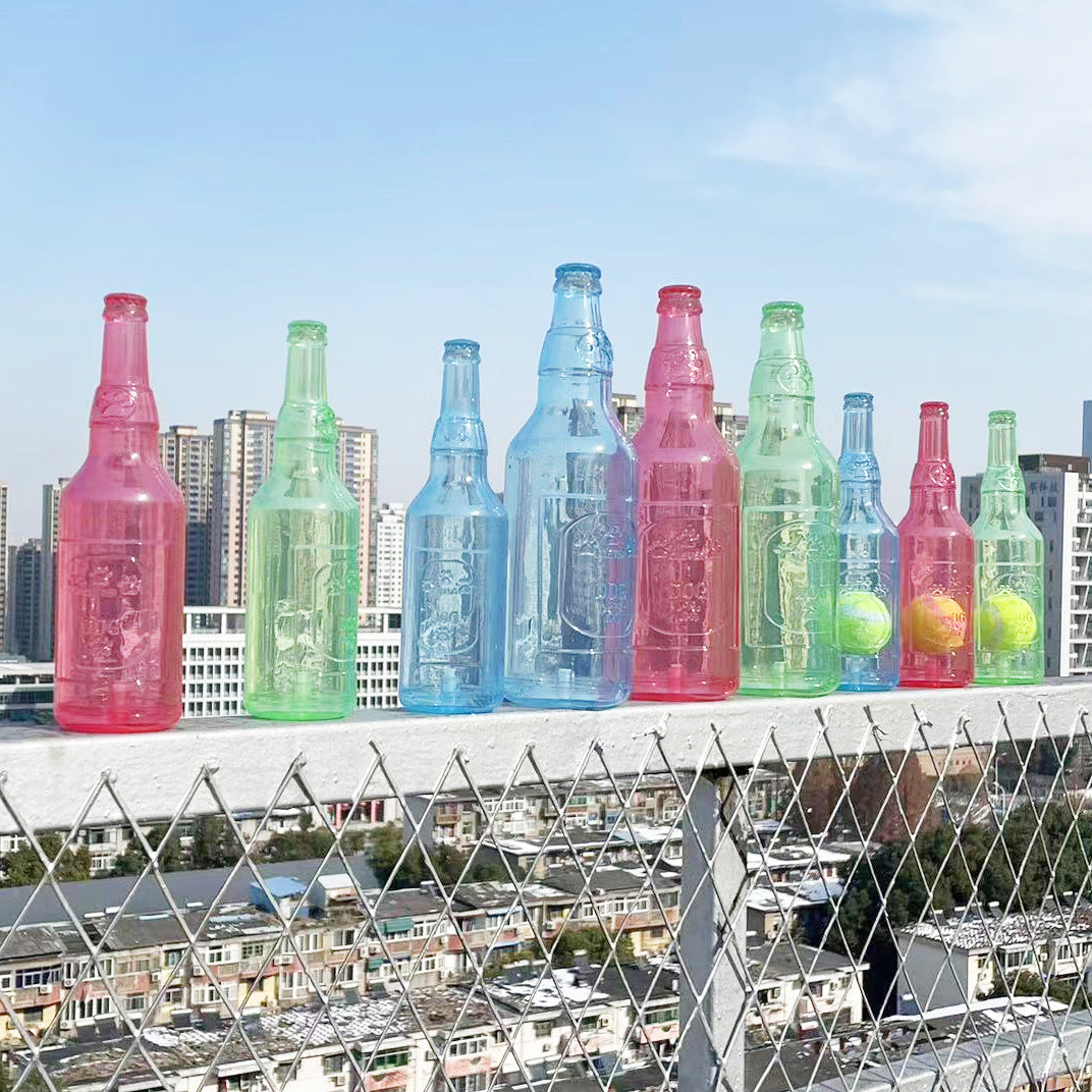 Cross-border export foreign trade pet sound bite-resistant molar floating rubber TPR tennis bottle big dog small dog toy