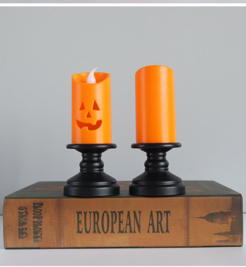 Halloween candle light LED colorful candlestick table top decoration venue decoration props Halloween decoration pumpkin lantern
