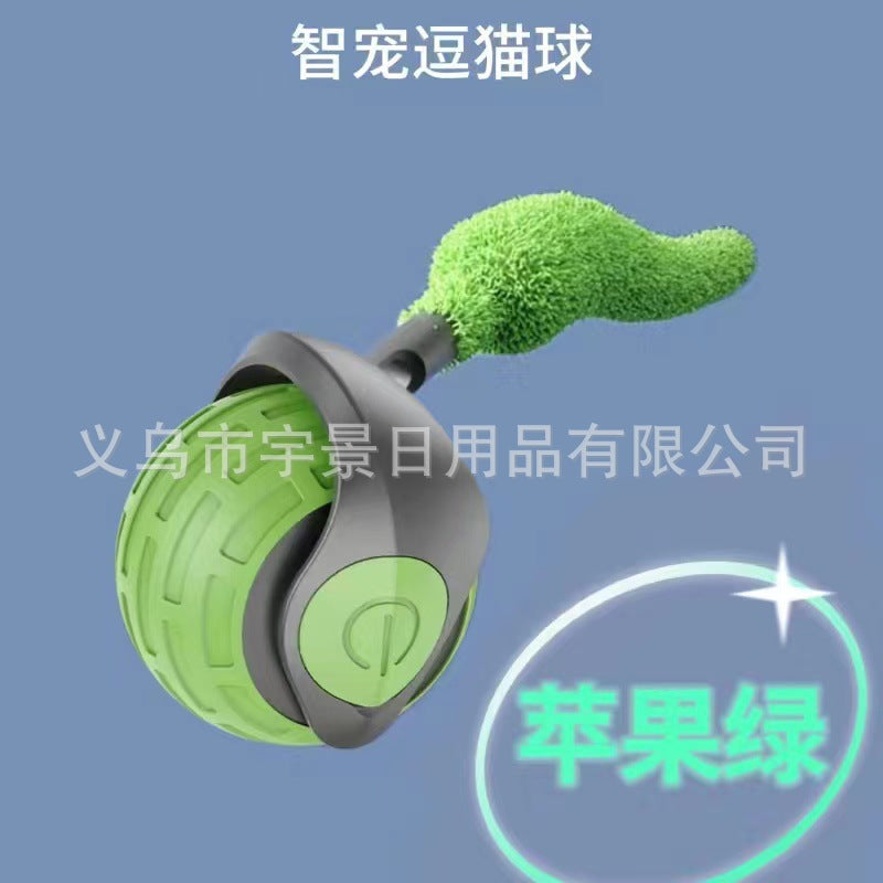 Cross-border hot-selling automatic cat ball, cat self-entertainment ball toy ball to relieve boredom artifact with rope jumping ball pet supplies