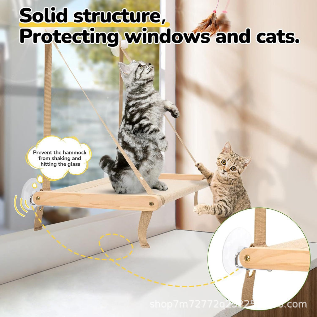 Spot wall cat bed wall-mounted suction cup cat hammock four seasons universal cat toy climbing frame pet bed cat climbing frame