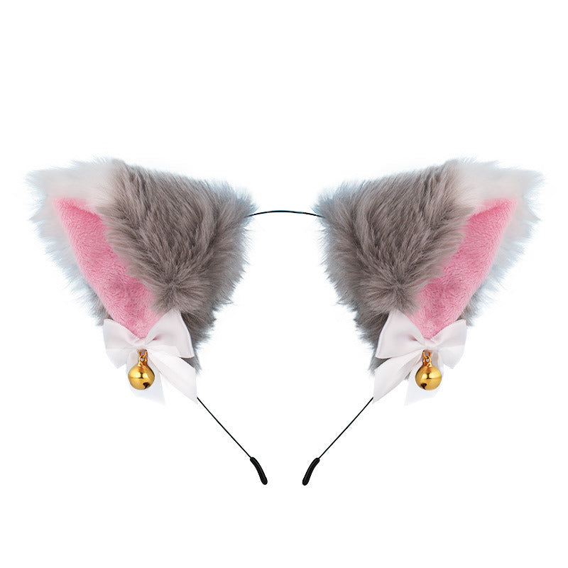 Amazon cross-border cat ear bell headband Cos cat girl hair accessories Christmas Halloween headdress accessories