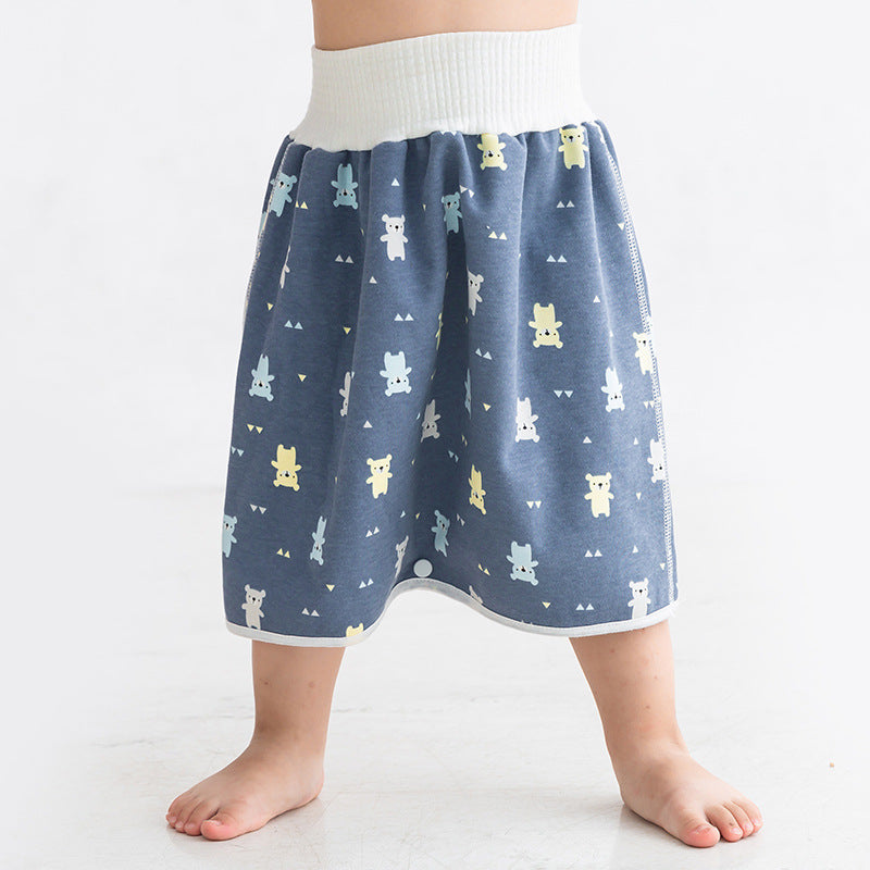 Baby diaper skirt, diaper-proof training pants, waterproof and leak-proof, washable diaper pocket, baby night pee artifact