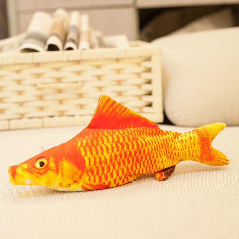 Cross-border electric fish to tease cat fish USB charging pet toy wagging tail jumping fish plush cat toy simulation fish