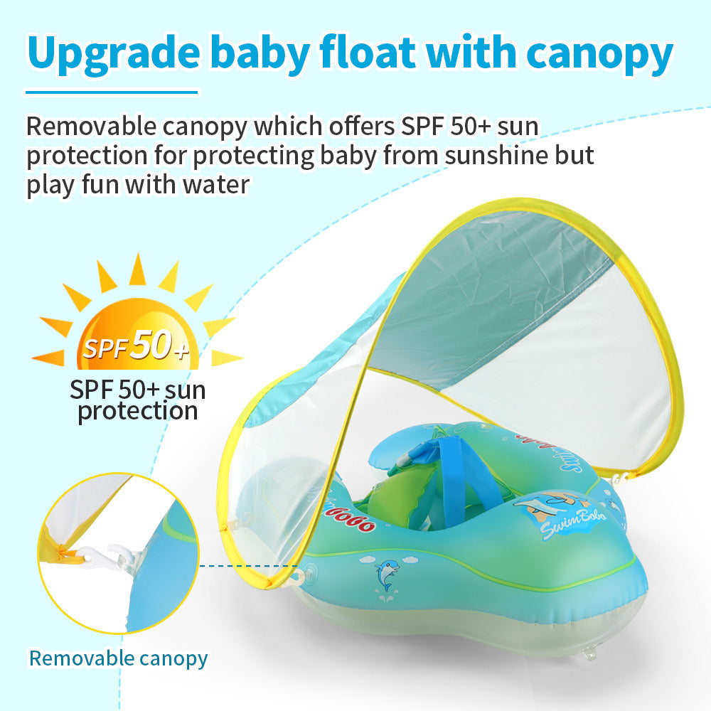 Cross-border spot Swimbobo baby swimming ring lying ring children's swimming ring armpit ring sunscreen sunshade cross-border models