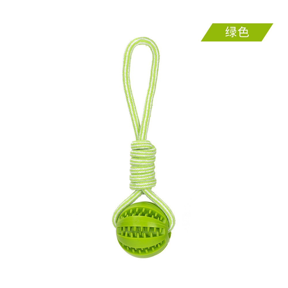 Wholesale drawstring dog toy missing food ball pet supplies spot grinding teeth cleaning teeth resistant to chewing interactive toys