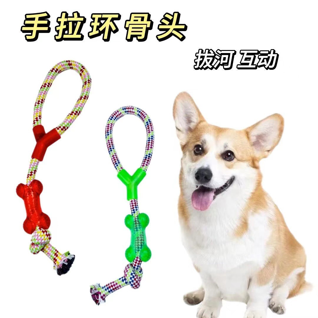 Pet Toy Dog Knot Toy Animal Shape Teeth Gnawing Rope Pomeranian Interactive Pull Tug of War Dog Toy