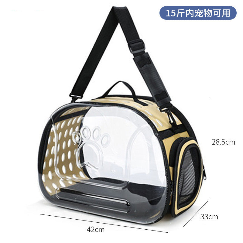 Wholesale cat bag convenient pet folding pet bag cat breathable space capsule single shoulder portable dog backpack