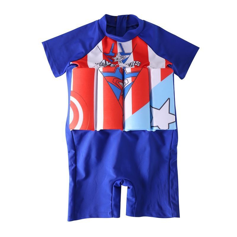 Uoa2023 new children's swimsuit one-piece buoyancy boys and girls swimsuit baby cute swimming equipment summer