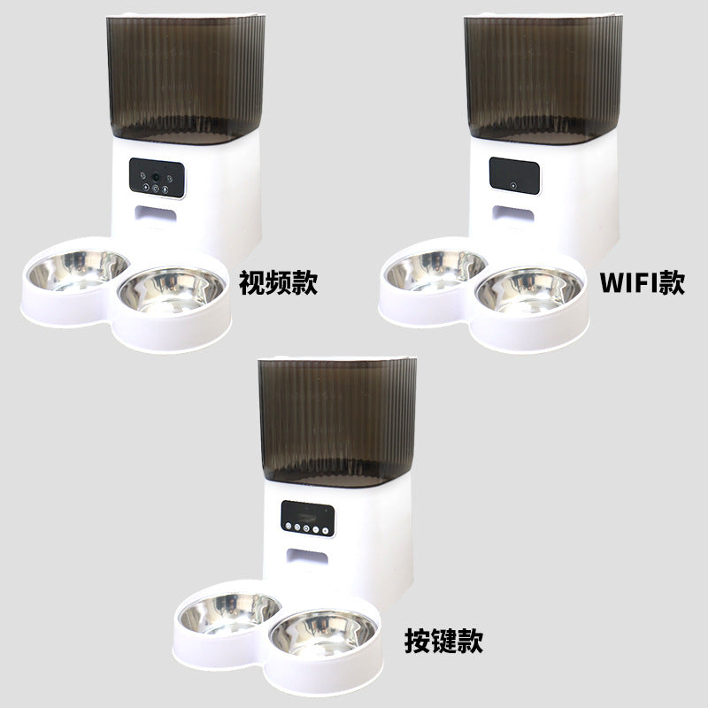 Factory direct pet smart feeder cat automatic feeding bowl dog food cat food remote video feeding machine