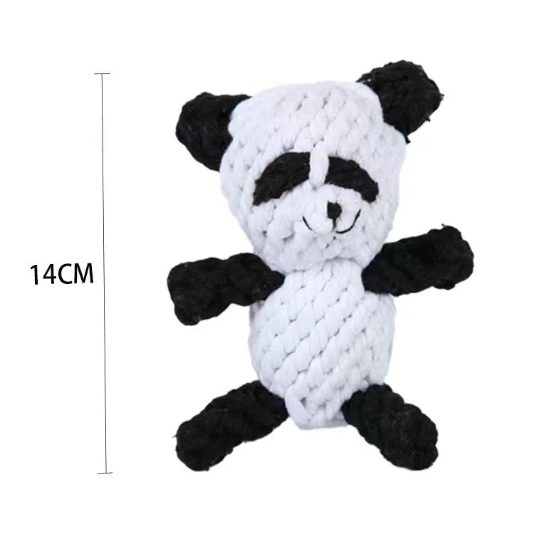 Pet Toy Dog Knot Toy Animal Shape Teeth Gnawing Rope Pomeranian Interactive Pull Tug of War Dog Toy