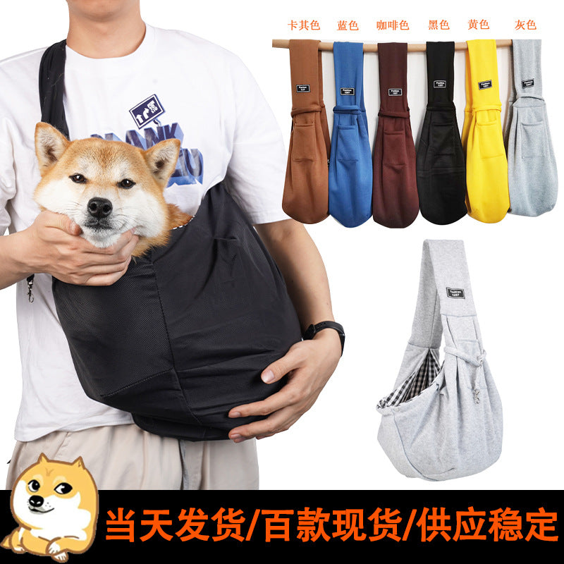 Cross-border new foldable cat bag, one-shoulder crossbody dog backpack, portable and large-capacity wholesale pet bag