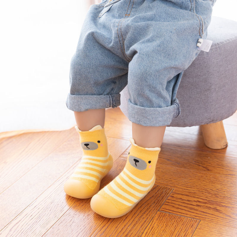 Baby floor socks fall/winter baby toddler shoes soft bottom terry thick socks shoes boys and girls non-slip indoor footwear