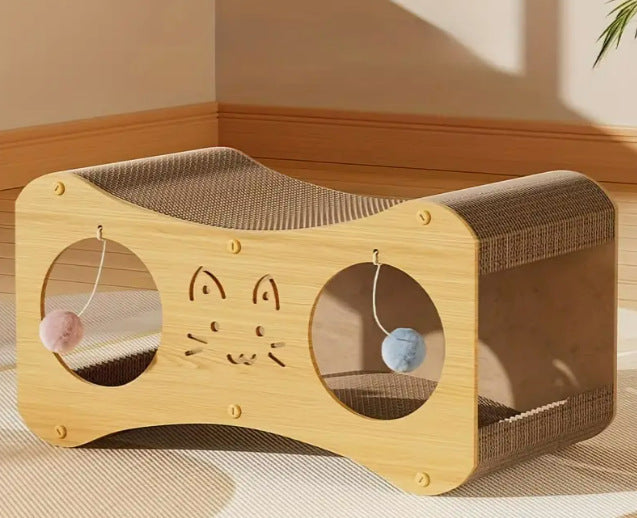 New cat scratching board cat bed integrated wear-resistant scratch-resistant vertical cat claw board cat tunnel toy pet supplies wholesale