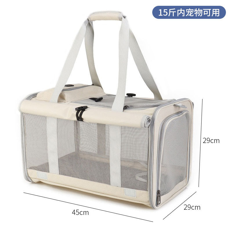 Spot pet bag portable breathable car cat bag hand-held foldable pet box multifunctional dog bag cross-border