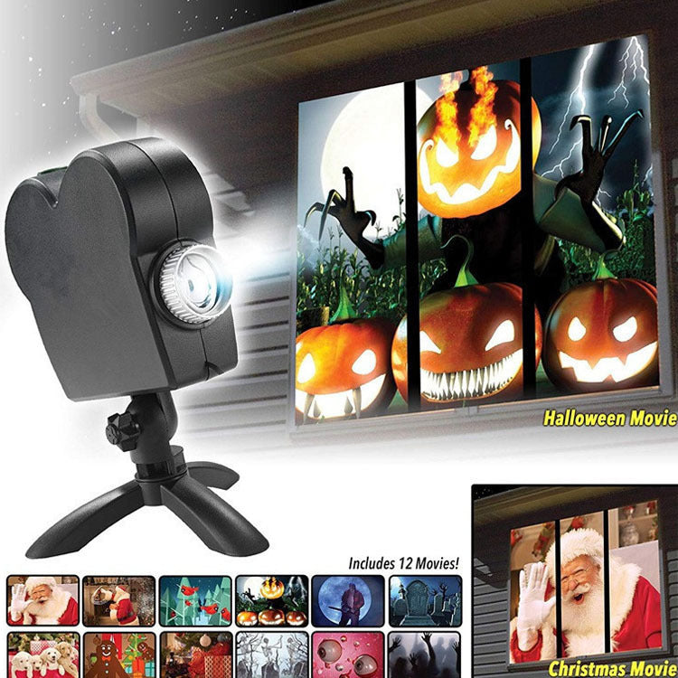 Factory Direct Supply Window Projector2023 Christmas Projector Light Cross-border Halloween Christmas Projector