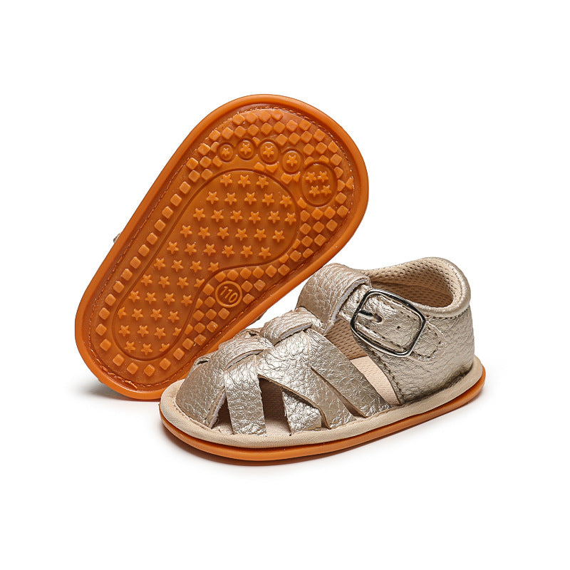 New cross-border summer style 0-1 year old breathable soft rubber sole baby shoes toddler shoes baby sandals factory direct supply