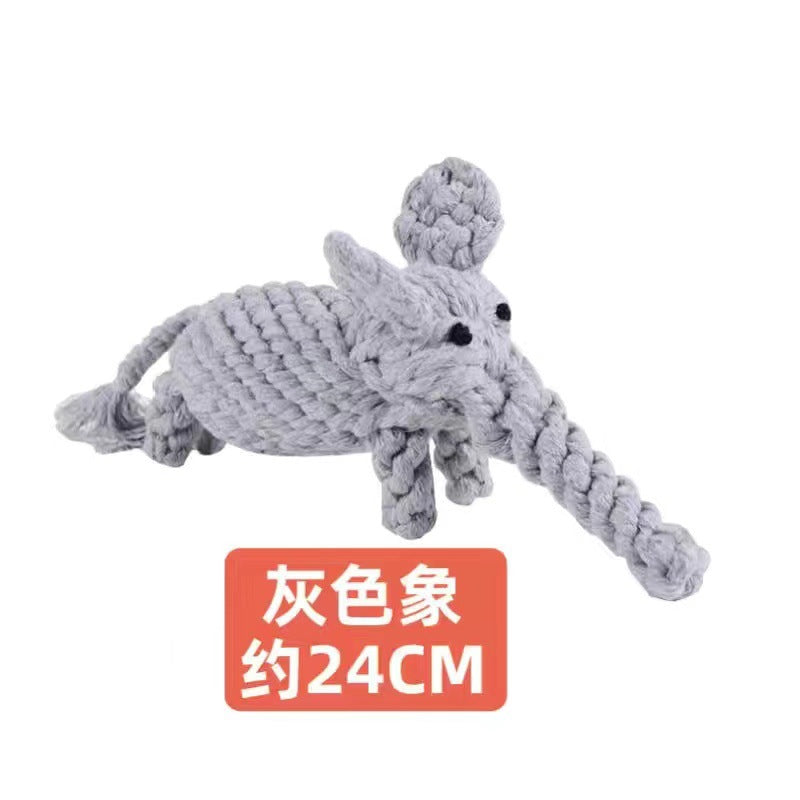 Pet Toy Dog Knot Toy Animal Shape Teeth Gnawing Rope Pomeranian Interactive Pull Tug of War Dog Toy