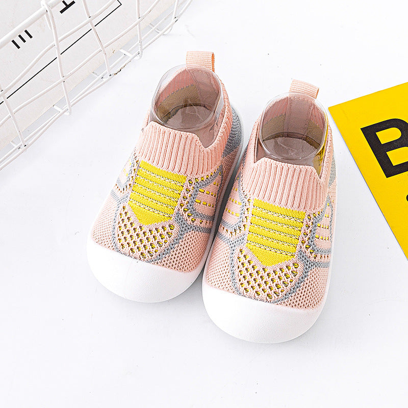 Baby toddler shoes non-slip soft bottom baby shoes breathable mesh socks shoes one pedal boys and girls shoes spring and summer 1 year old