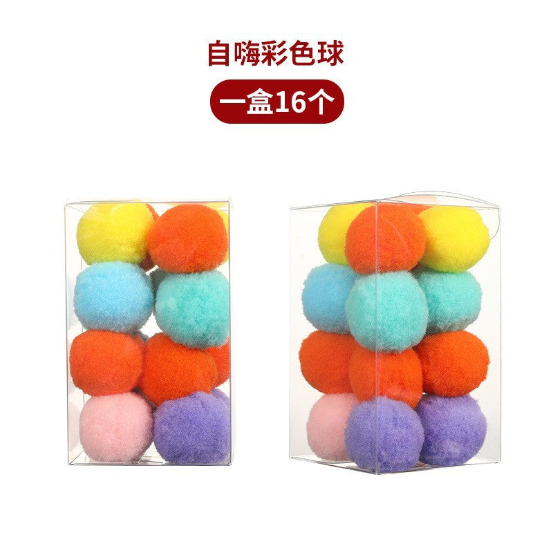 Cross-border new pet barking ball can make a sound self-healing cat toy ball amusing cat stick catnip gravity barking ball