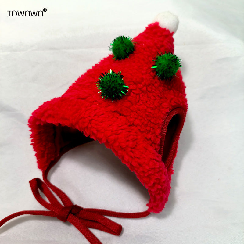 New Year Pet Christmas Hat Cat Cute Pet Head Clothing Supplies Transformed into Panda Small Dog and Cat Toy Headgear