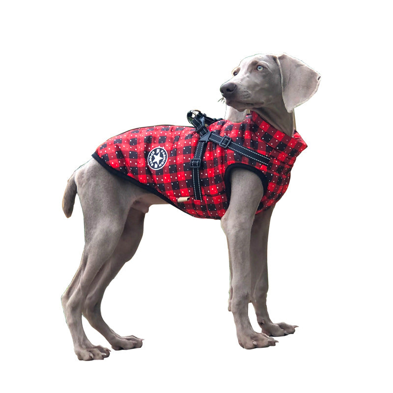 Cross-border new pet clothes reflective dog cotton coat outdoor large dog jacket pet clothing wholesale