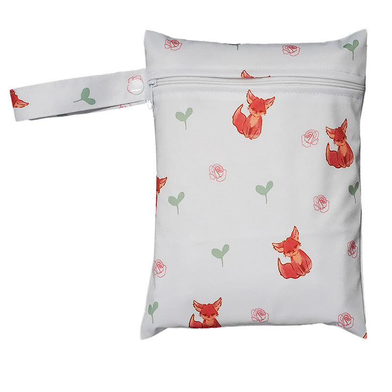 Cross-border printed storage bag for going out baby diaper storage bag ins style stroller hanging bag large capacity wetbag