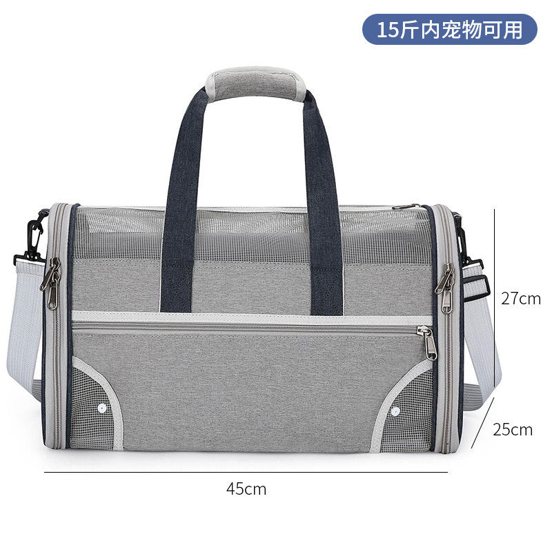 Spot pet bag portable breathable car cat bag hand-held foldable pet box multifunctional dog bag cross-border