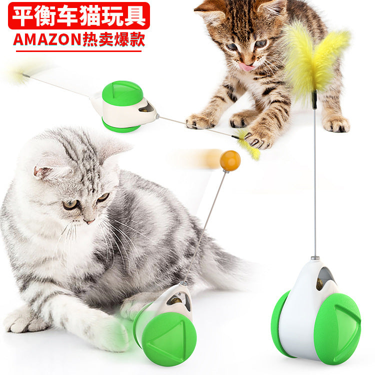 Pet supplies factory wholesale company's new hot models Amazon cat tumbler feather funny cat stick cat toy
