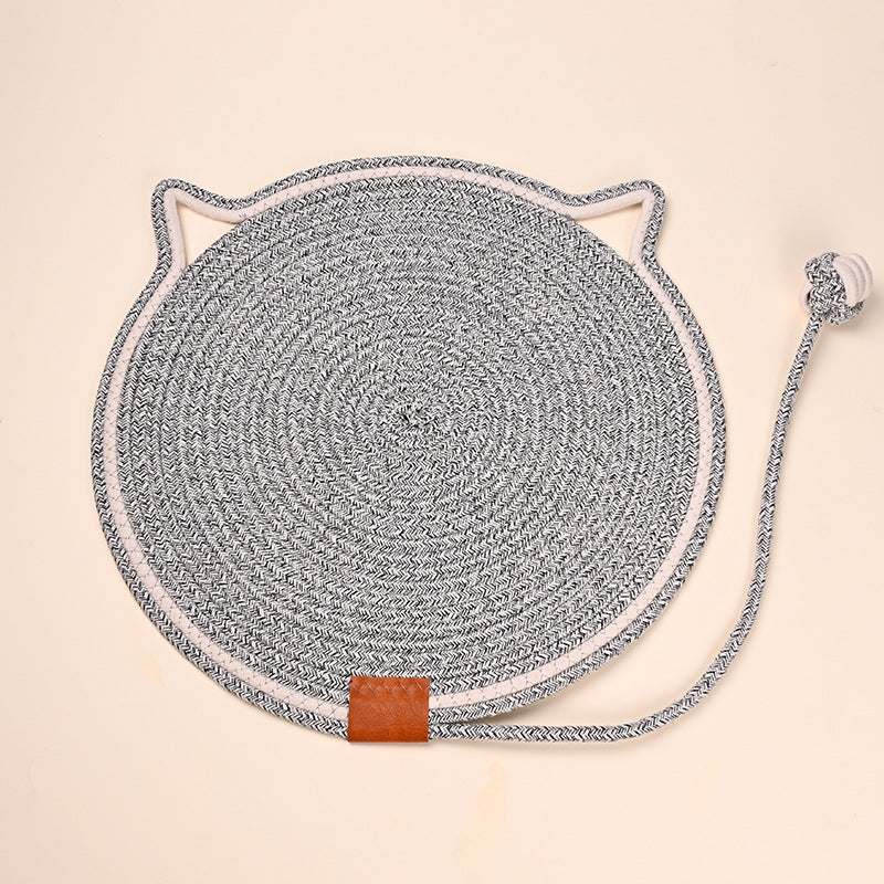 Cross-border wholesale cat scratching mat cotton rope toy ball pet sleeping cat scratching board round cat lying mat cat bed pet mat